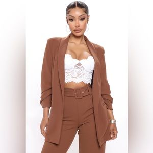 Fashion Nova Brown Blazer